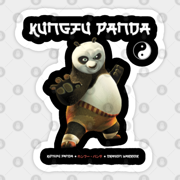 Kung Fu Panda Retro Japanese Kung Fu Panda Sticker TeePublic